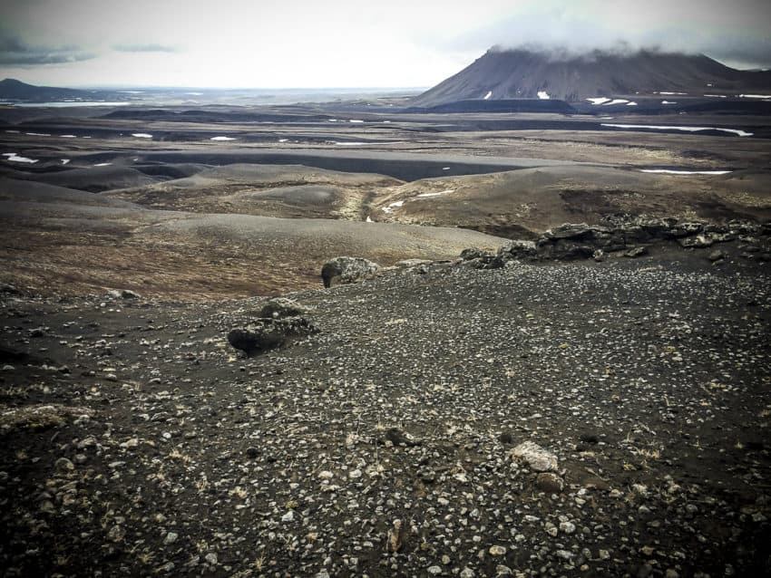 My hiking trail with Hverfjall in the background.