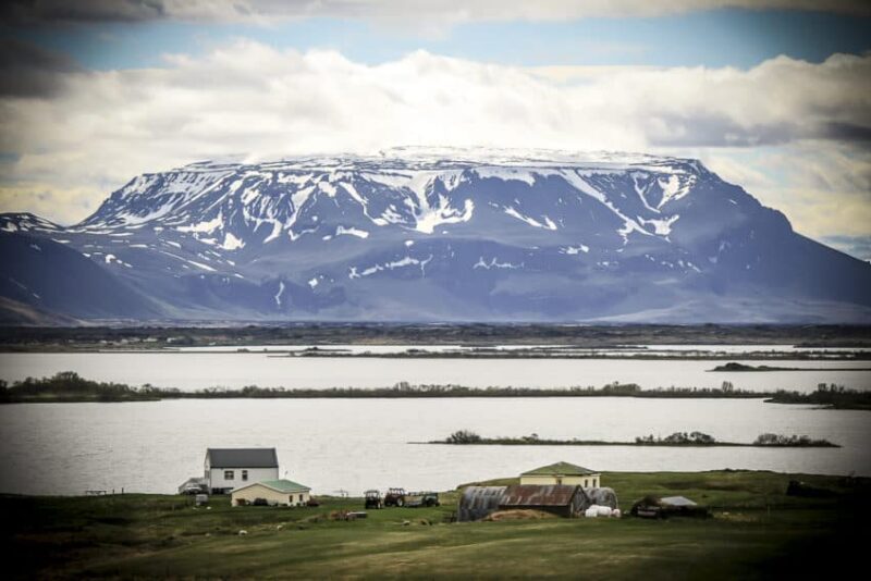 Hverfell crater across Lake Myvatn in North Iceland is one of the country's many majestic landmarks.