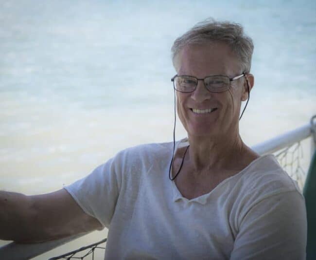 My new look. For the first time in my life, at 61 years of age, I'm wearing glasses. Photo by Marina Pascucci