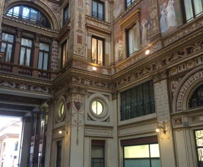The English, giving its people a place to buy English goods, helped Italy build the Sciarra Palace after Italian unification in 1861. It was Rome's first shopping center.