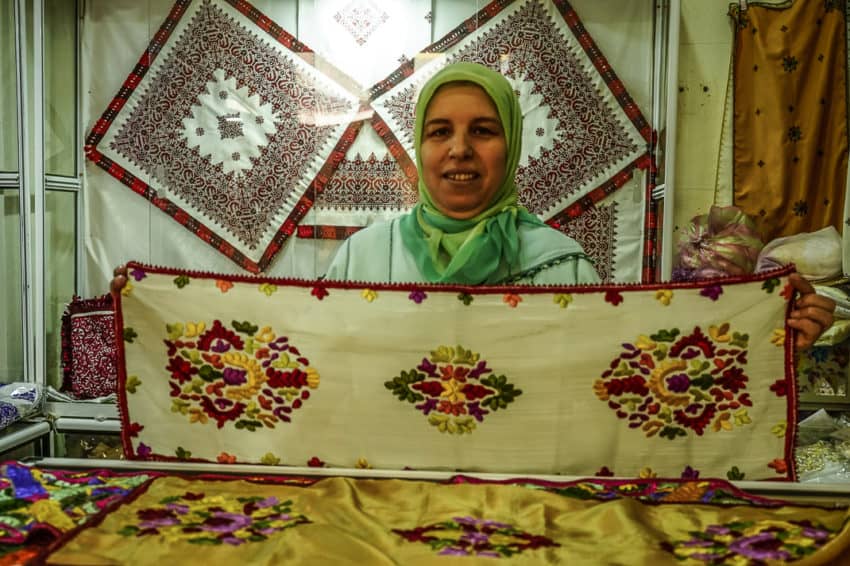 Embroideries are big in Morocco. Photo by Marina Pascucci