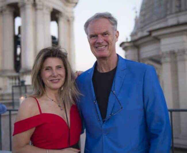 Marina and I on Terrazza Baromini above Piazza Navona.