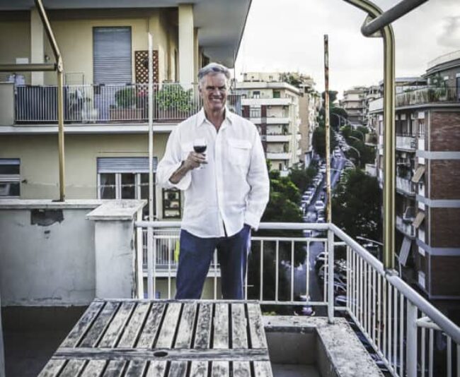 Celebrating on the balcony of my new home in Monteverde, the "chic" neighborhood of Rome. Photo by Marina Pascucci