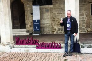 Me at my start of the Anteprima Sagrantino wine fair in Montefalco. 