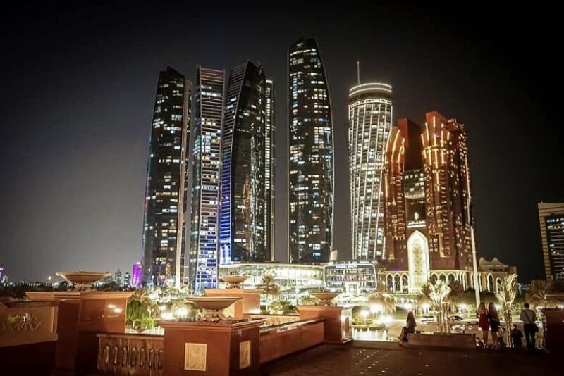 Abu Dhabi skyline night