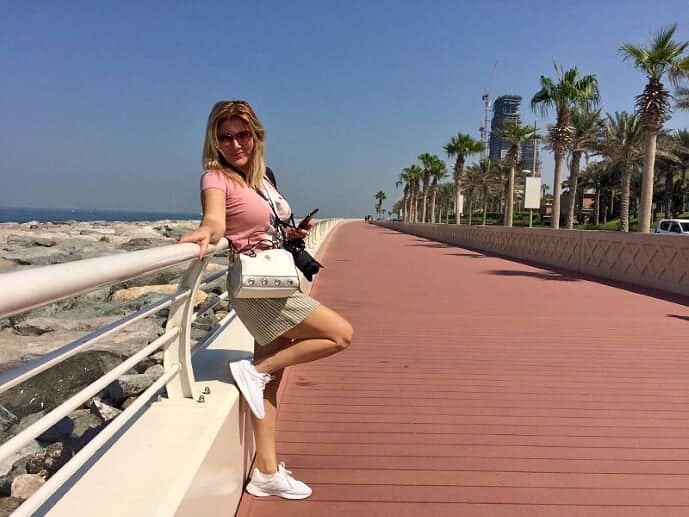 Marina on the Palm's boardwalk.