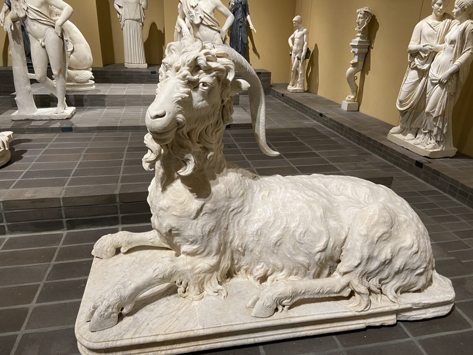 In the 17th century, Gian Lorenzo Bernini sculpted the head on this goat from the 2nd century A.D.