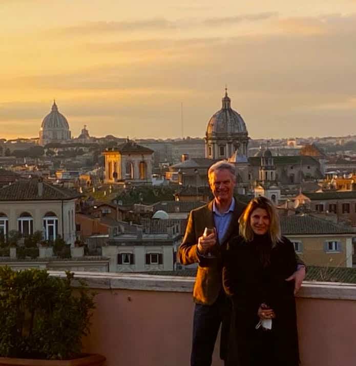 Me and Marina at Terrazza Caffarelli adjacent to Rome's Capitoline Museums.