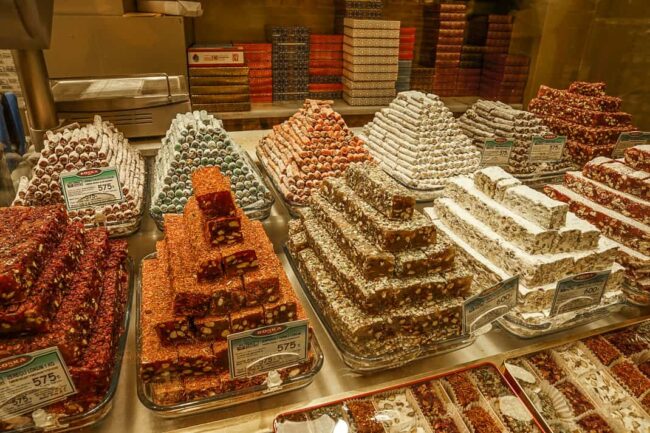 Turkish Delight display in Istanbul