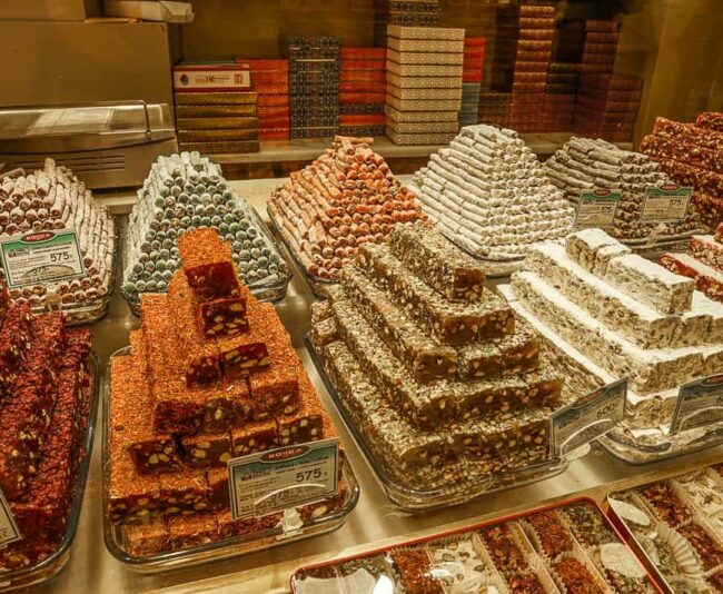Turkish Delight display in Istanbul