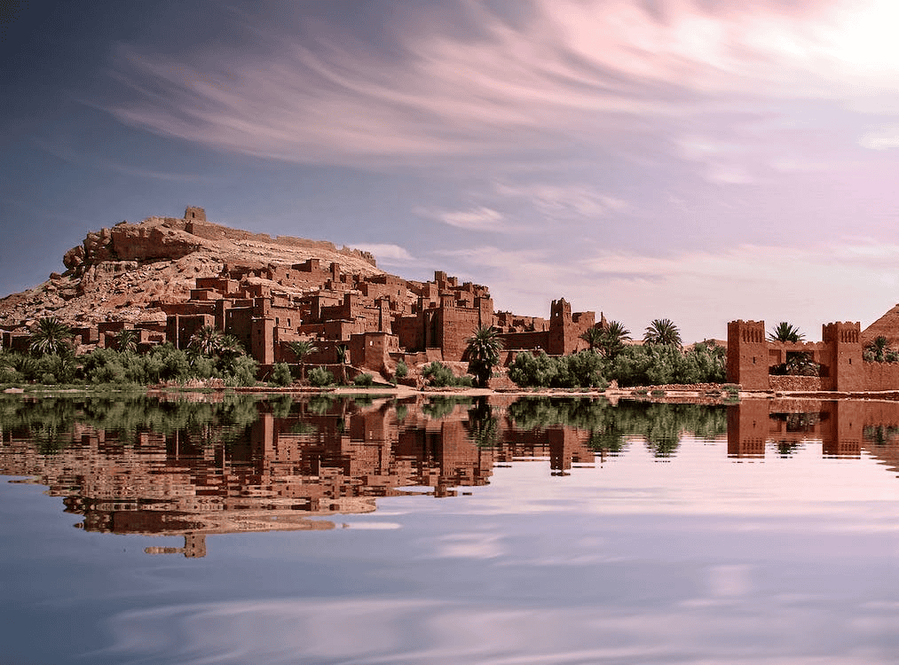 The town of Ouarzazate is home to to Taourirt Kasbah, a 19th-century palace which has been featured in numerous movies.