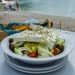 Greek salad by the sea