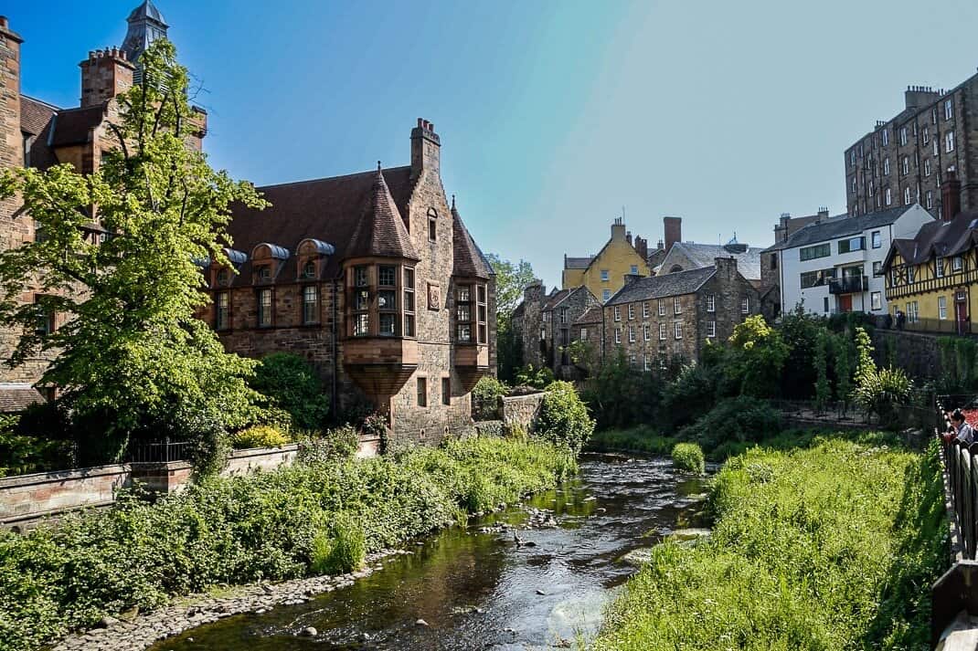 Dean Village is a quiet oasis in a busy Edinburgh.