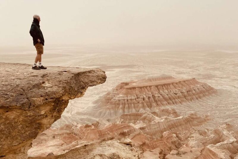 Me on Crocodile Rock above Yangykala Canyon. 