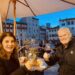 Marina and I at Vasari Cafè on Piazza Grande.