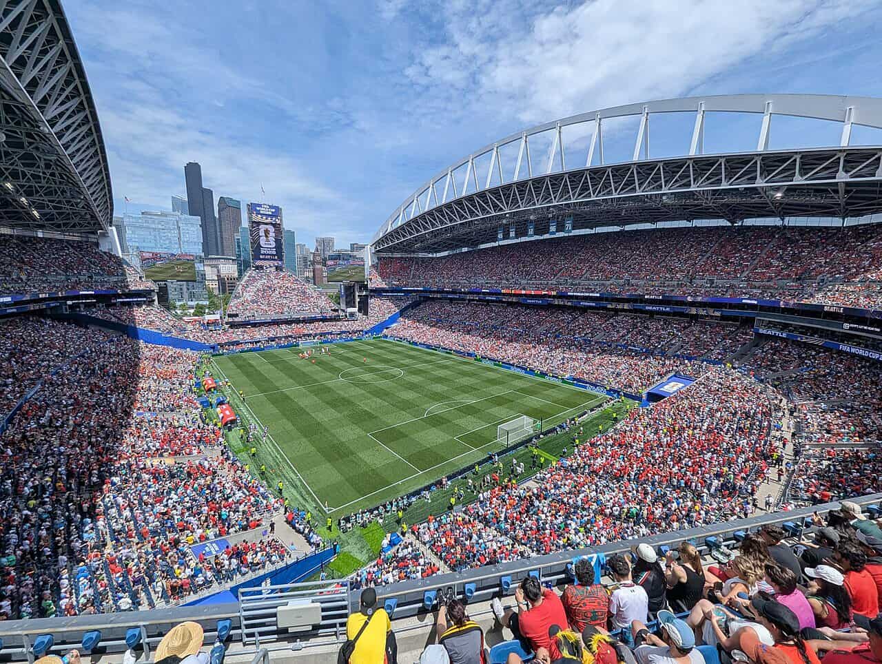Despite astronomical ticket prices, fans are filling World Cup stadiums such as Seattle's Lumen Field.