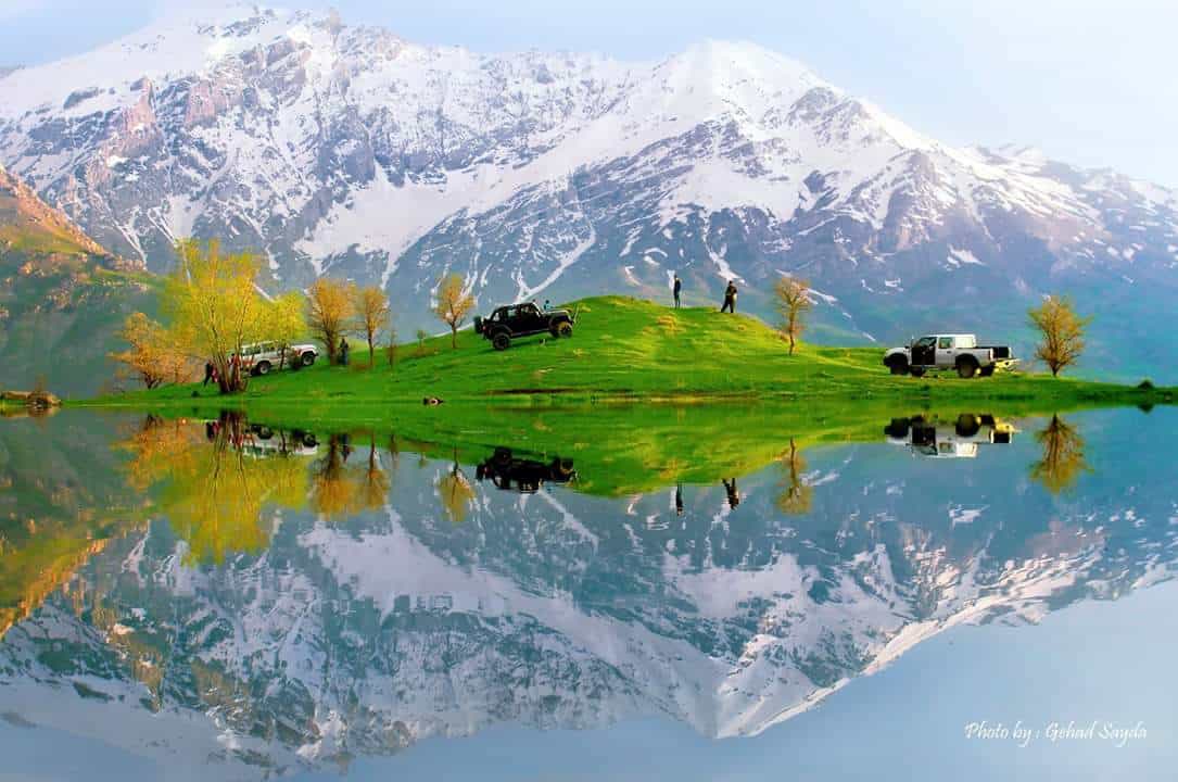 Lake Felaw is 100 miles north of the Kurdistan capital of Erbil. 